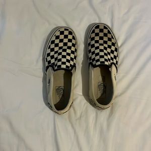 black and white checkered vans